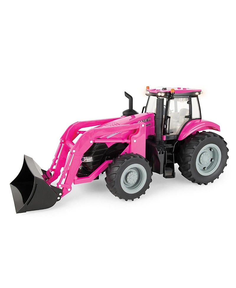 Ertl 1/16 Big Farm Pink Case Ih Magnum Tractor With Loader And Lights & Sounds - Ages 5-7