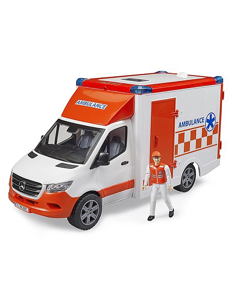Bruder 1/16 Mercedes-benz Sprinter Ambulance With Driver By Mercedes-benz Sprinter Autotransporter With Roa