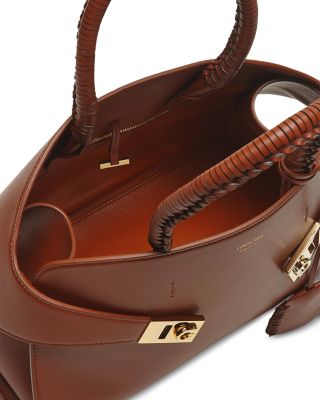 Small Hug Leather Top Handle Bag