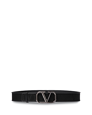 Valentino Garavani Toile Iconographe Belt In Black