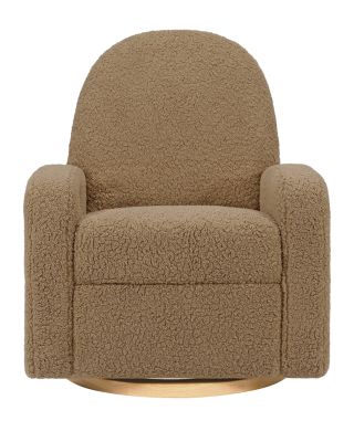 Nami Electronic Recliner and Swivel Glider Recliner in Faux Shearling with USB Port