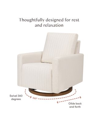 Poe Water Repellent & Stain Resistant Channeled Swivel Glider