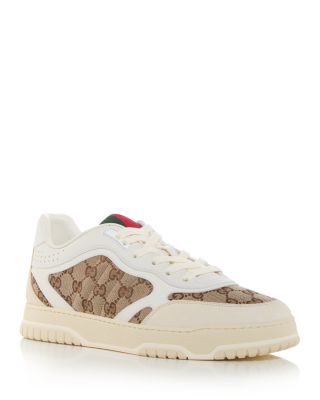 Gucci - Men's Re-Web Low Top Canvas and Leather Sneakers