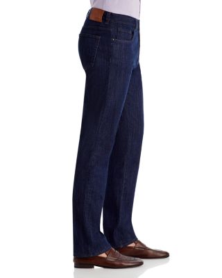 Stretch Denim Straight Fit Jeans
