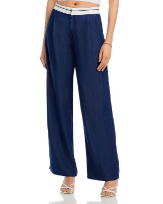 AQUA - High Rise Wide Leg Jeans in Indigo - Exclusive