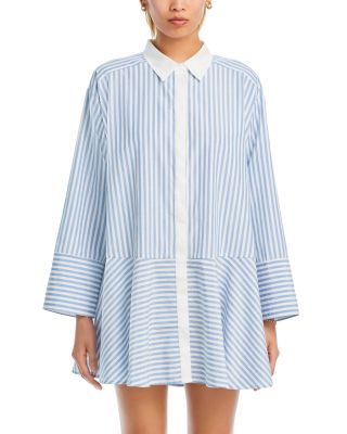 Contrast Trim Shirt Dress - Exclusive