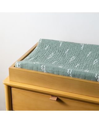 Quilted Changing Pad Cover in GOTS Certified Organic Muslin Cotton