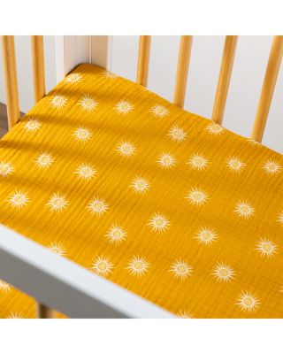 Mini Crib Sheet in GOTS Certified Organic Muslin Cotton