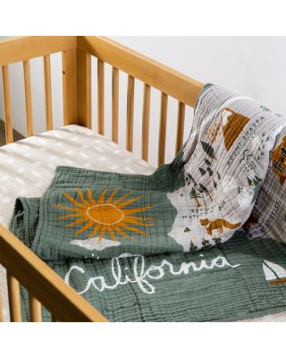 Crib Sheet in GOTS Certified Organic Muslin Cotton