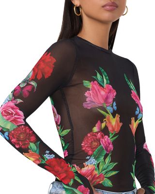 Kaylee Printed Mesh Top