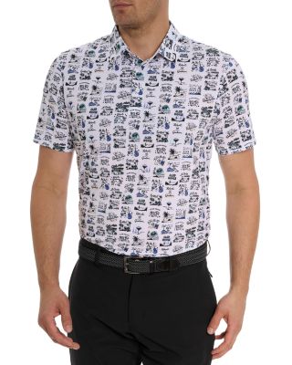 Robert Graham - License To Chill Printed Regular Fit Polo Shirt