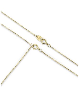  V Solitaire Necklace in 14K Yellow Gold, .50ctw Round Brilliant Lab Grown Diamond, 16-18"