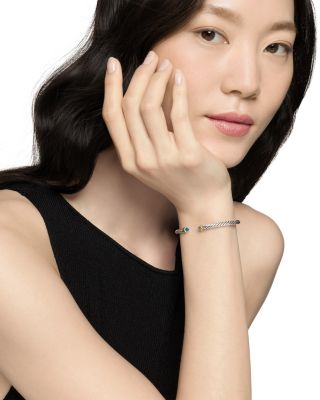 Sterling Silver & 14K Yellow Gold Cable Flex Bracelet, 4mm