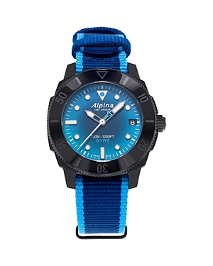 Shop Alpina Seastrong Gyre Diver Watch, 36mm In Blue