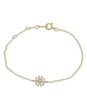 Moon & Meadow 14k Yellow Gold Cultured Freshwater Pearl & Diamond Bracelet, 0.02 Ct. T. W. In Gold