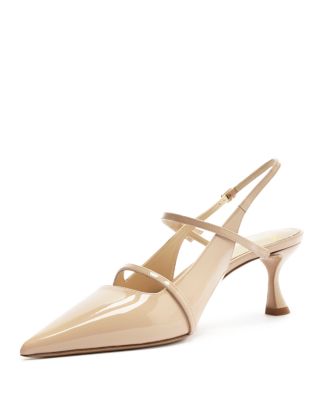 Women's Tita Pointed Toe Mid Heel Slingback Pumps