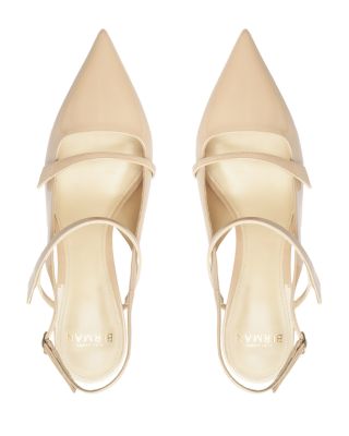 Women's Tita Pointed Toe Mid Heel Slingback Pumps