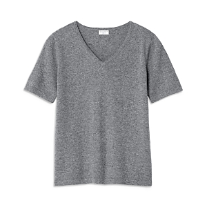 Sferra Intimita Cashmere V Neck Top In Grey
