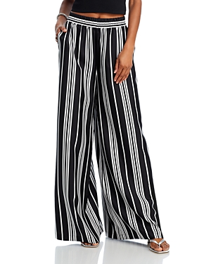 L Agence Lillian Wide-leg Pant In Black/white