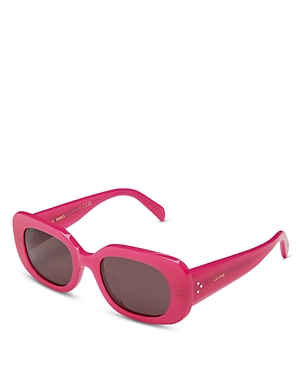 Shop Celine Square Sunglasses, 51mm In Pink/brown Solid