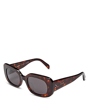 Celine Square Sunglasses, 51mm In Havana/gray Solid