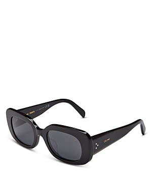 Shop Celine Square Sunglasses, 51mm In Black/gray Solid