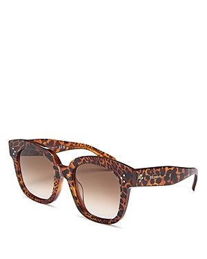 Shop Celine Square Sunglasses, 54mm In Brown/brown Gradient