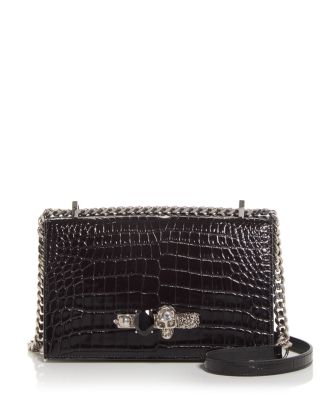 Embellished Leather Shoulder Bag