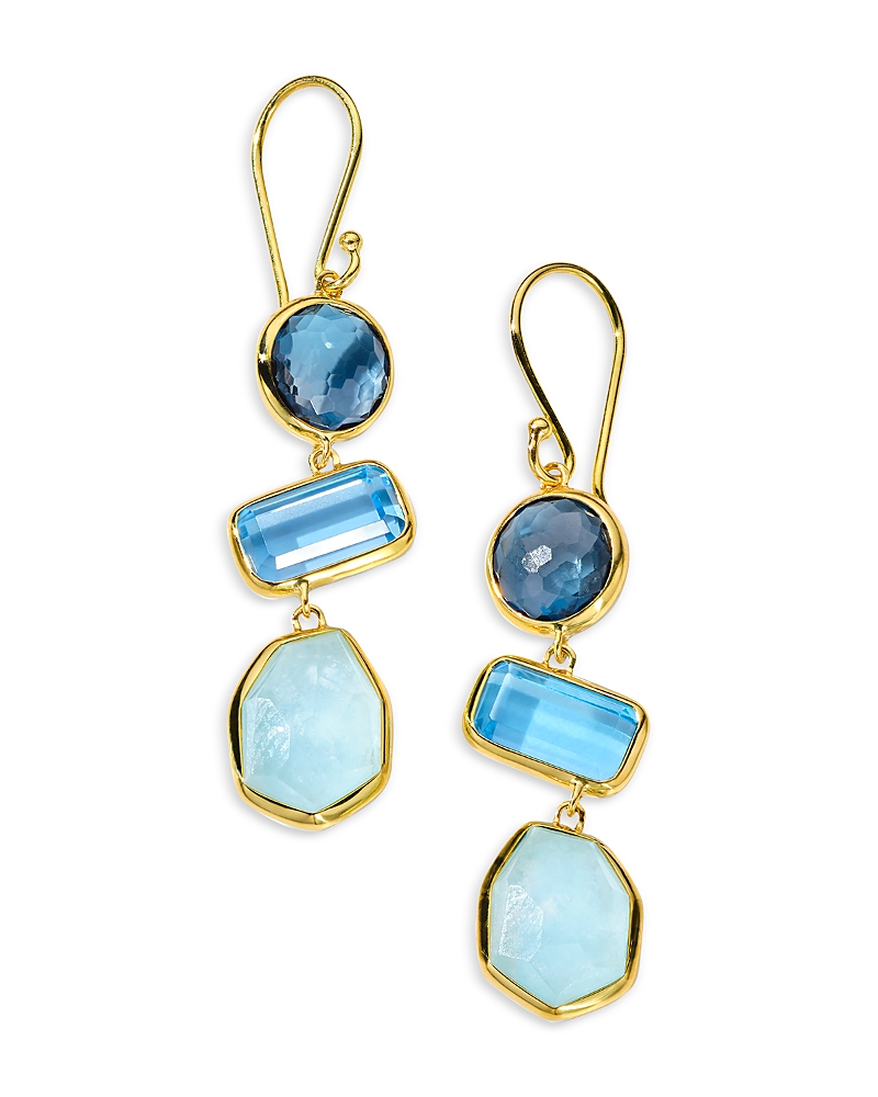Ippolita Rock Candy Stone Drop Earrings In Blue/gold