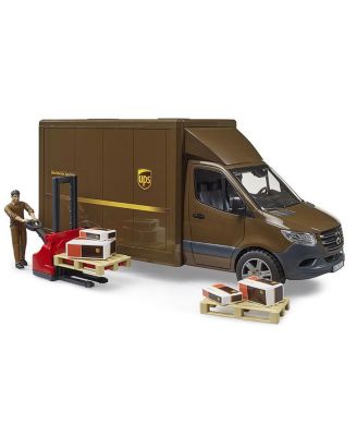  1/16 Mercedes-Benz Sprinter UPS Truck with Manually Operated Pallet Jack 2-4 - Ages 5-7
