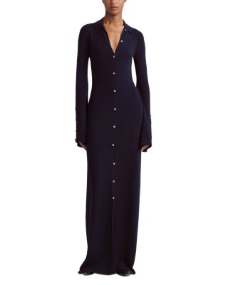 Altuzarra - Leopold Wool Blend Button Front Maxi Dress