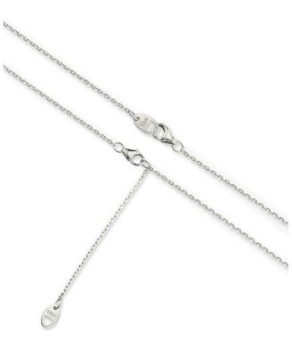  Linked Lab-Grown Diamond Tennis Necklace in 14K White Gold, .85ctw Round Brilliant Lab Grown Diamonds, 16-18"
