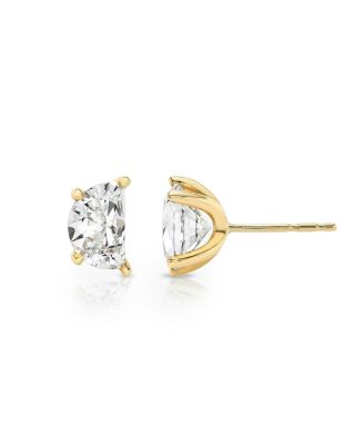  Iconic Lab-Grown Diamond Stud Earrings in 14K Yellow Gold, 1.5ctw Half Moon Lab Grown Diamonds