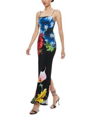 【Alice+Olivia】FIFI トロピカル柄 スリット マキシ丈 ドレス Alice and Olivia Fifi Maxi Dress | Bloomingdale's