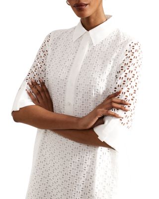 Marciella Eyelet Shirt Dress
