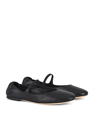 Agl Attilio Giusti Leombruni Women's Iris Square Toe Ballet Flats In Nero