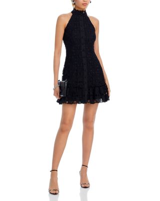 AQUA - Lace Mini Shirt Dress - Exclusive