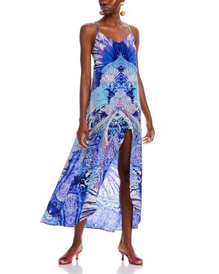 MODA BARONESSA - Silk Scoop Back Dress Swim Cover-Up