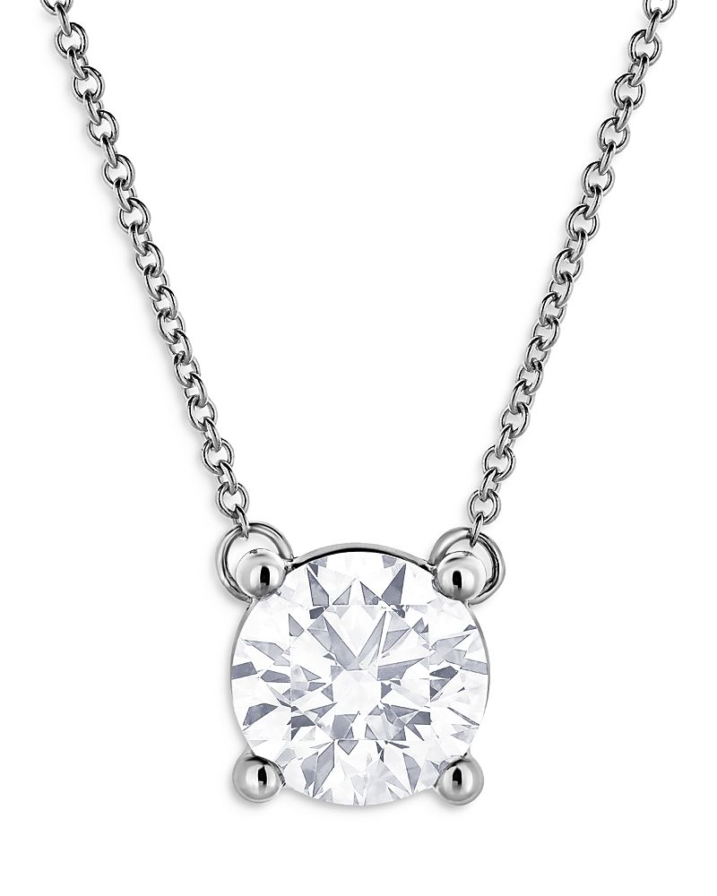 Bloomingdale's Fine Collection Certified Lab Grown Diamond Pendant Necklace in 18K White Gold, 2.25 tcw