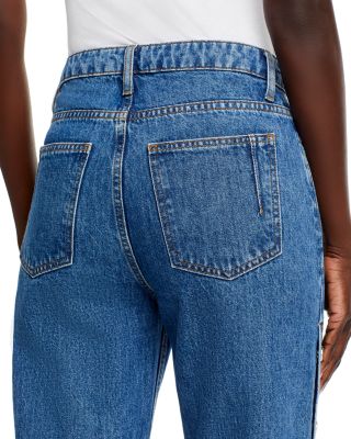 Derek Lam 10 Crosby Nolan High Rise Side Snap Wide Leg Jeans in
