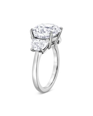 Certified Lab Grown Diamond Round & Fancy Cut Engagement Ring in 18K White Gold, 7.80 tcw