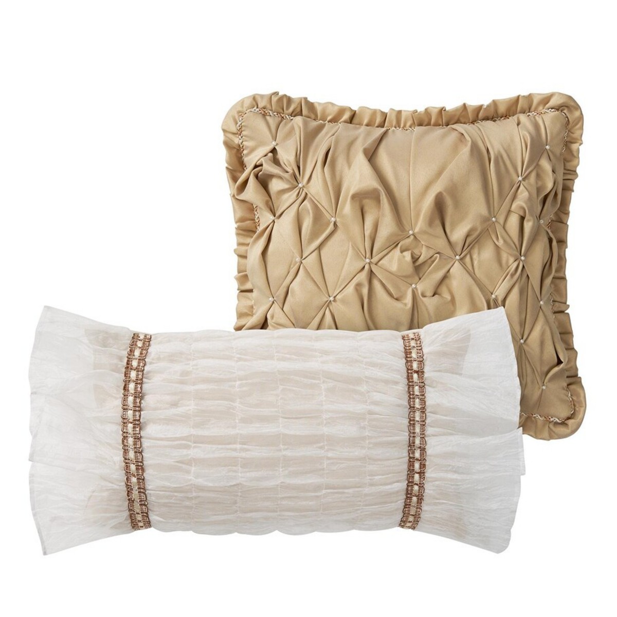 Waterford Donegan Decorative Pillows, Set of 2 in Oatmeal
