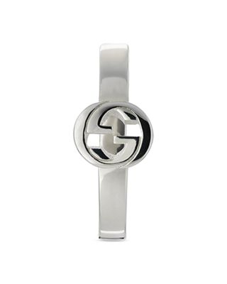 Gucci - Sterling Silver Interlocking Logo Small Hoop Earrings