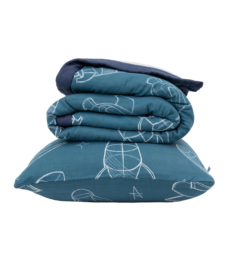 Little Unicorn Toddler Cotton Muslin Bedding Set In Blast Off