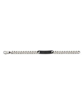 Sterling Silver Tag ID Plate Curb Link Bracelet