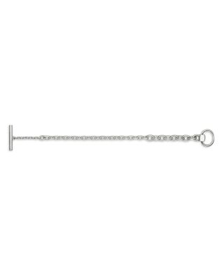 Sterling Silver Horsebit Chain Link Toggle Bracelet