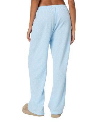 Petal Printed Waffle Pants