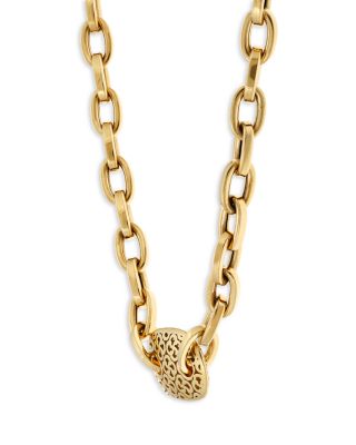 18K Yellow Gold Diamond Pave Pendant Necklace, 15.5-17.5" - Exclusive