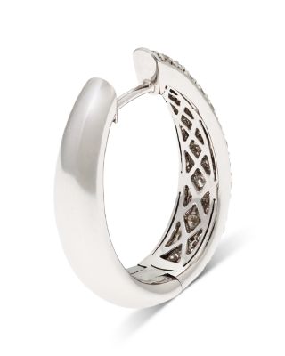 18K White Gold Via Fiori Chiari Diamond Huggie Earrings - Exclusive, Italy Campaign