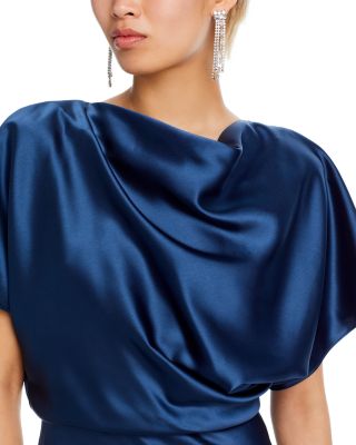 Fluid Satin Relaxed Drape Gown